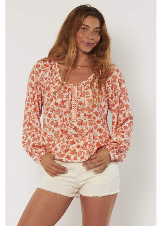 Sisstrevolution Sandur Blossom Print Blouse - Bascora