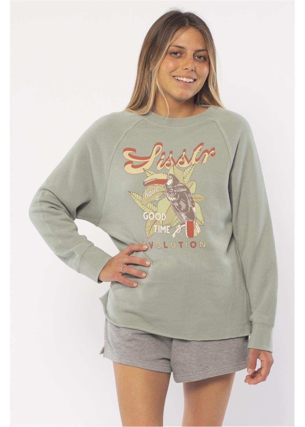Sisstrevolution Tropical Crew Knit Fleece - Bascora