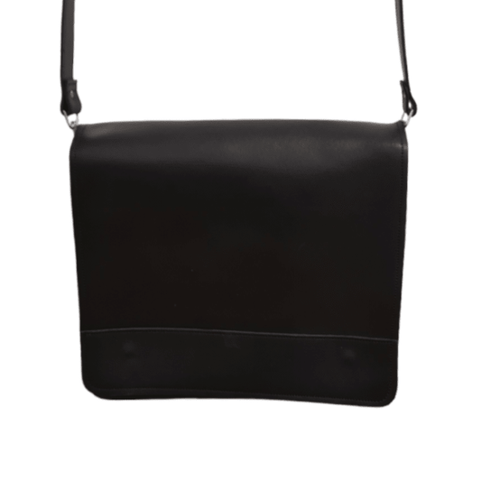 Soft Tannery Leather Messenger - Black - Bascora