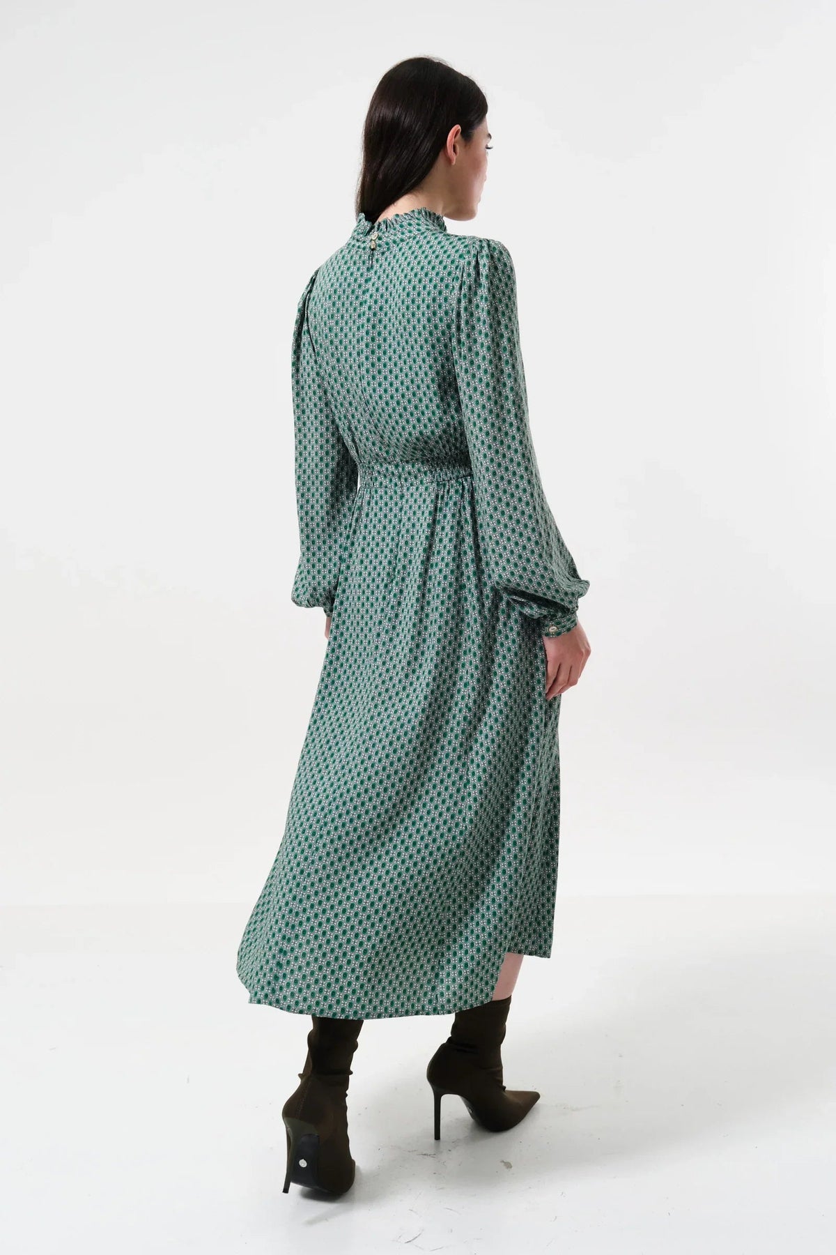 Sorrel Flower Tile Print Midi Dress | Louche