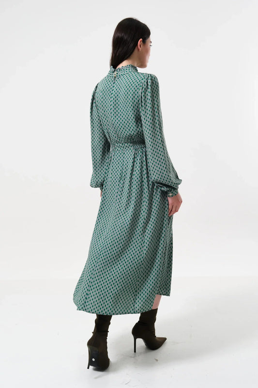 Sorrel Flower Tile Print Midi Dress | Louche