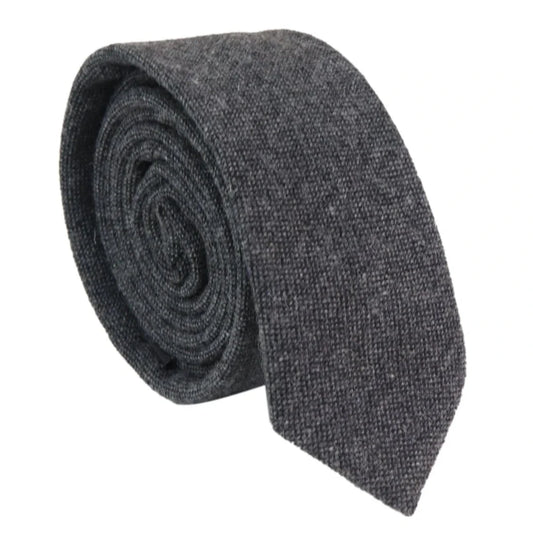 Men's Tweed Grey Gatsby Peaky Blinders Tie & Hankie Set by TruClothing