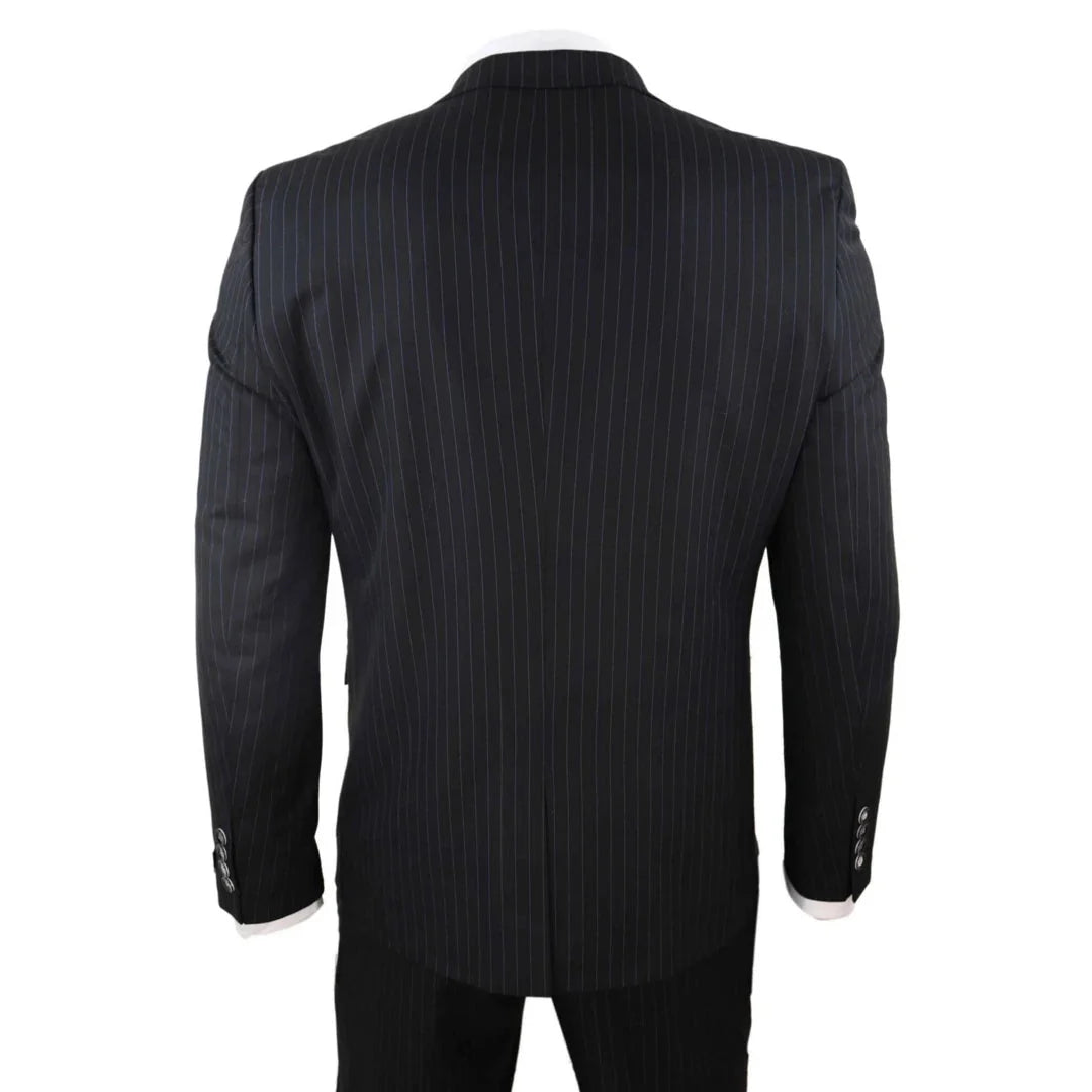 STZ42 Men's 3 Piece Gatsby 1920s Gangster Pinstripe Suit