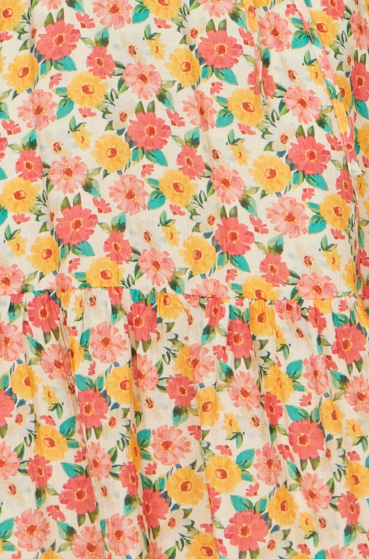 The Angel Sleeve – Floral Midi Tea Dress - Bascora