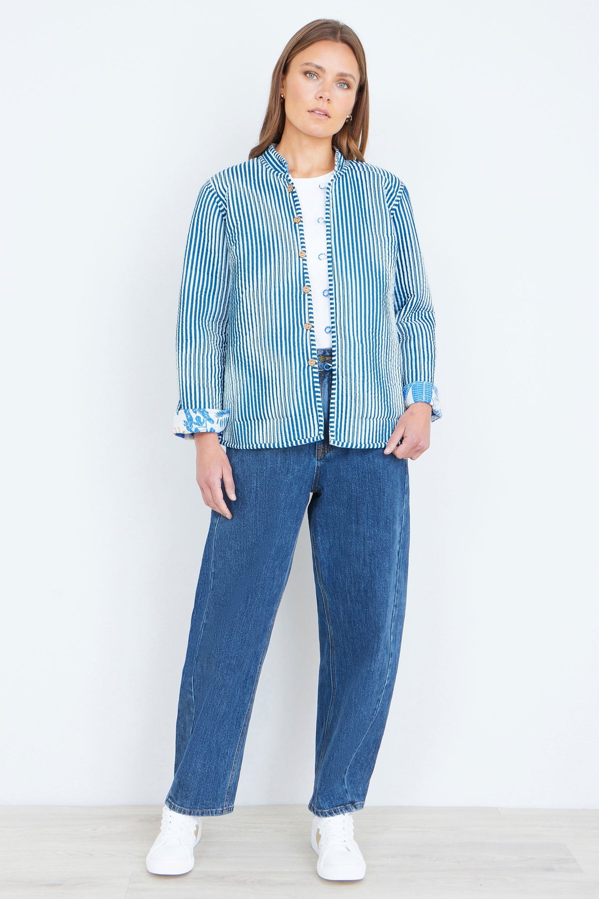 The Blue Jungle – Reversible Cotton Quilted Jacket - Bascora