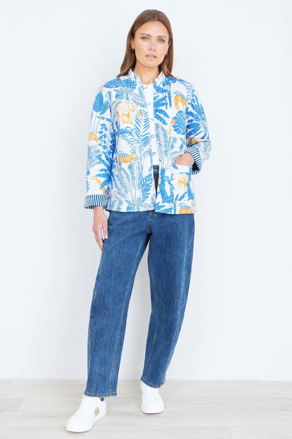 The Blue Jungle – Reversible Cotton Quilted Jacket - Bascora
