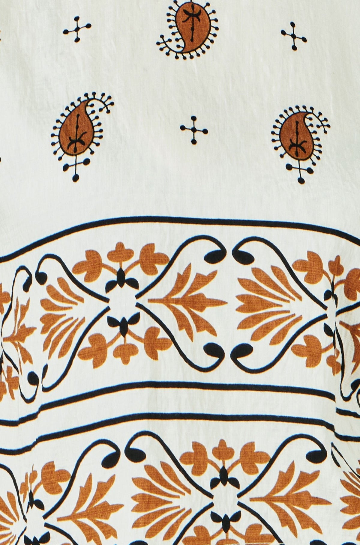 The Paisley – Ivory Viscose Top - Bascora