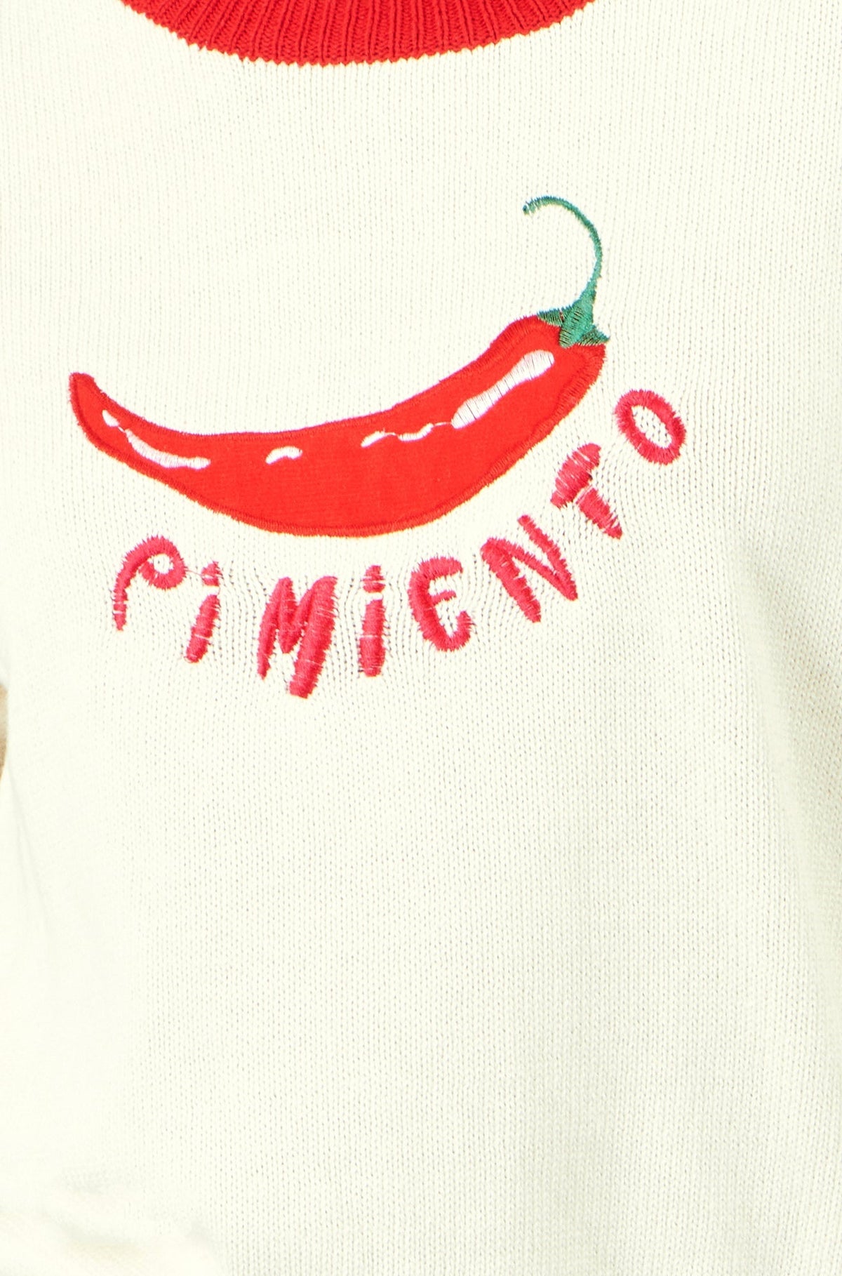 The Pimiento – Ivory Chilli Cotton Knit Top - Bascora