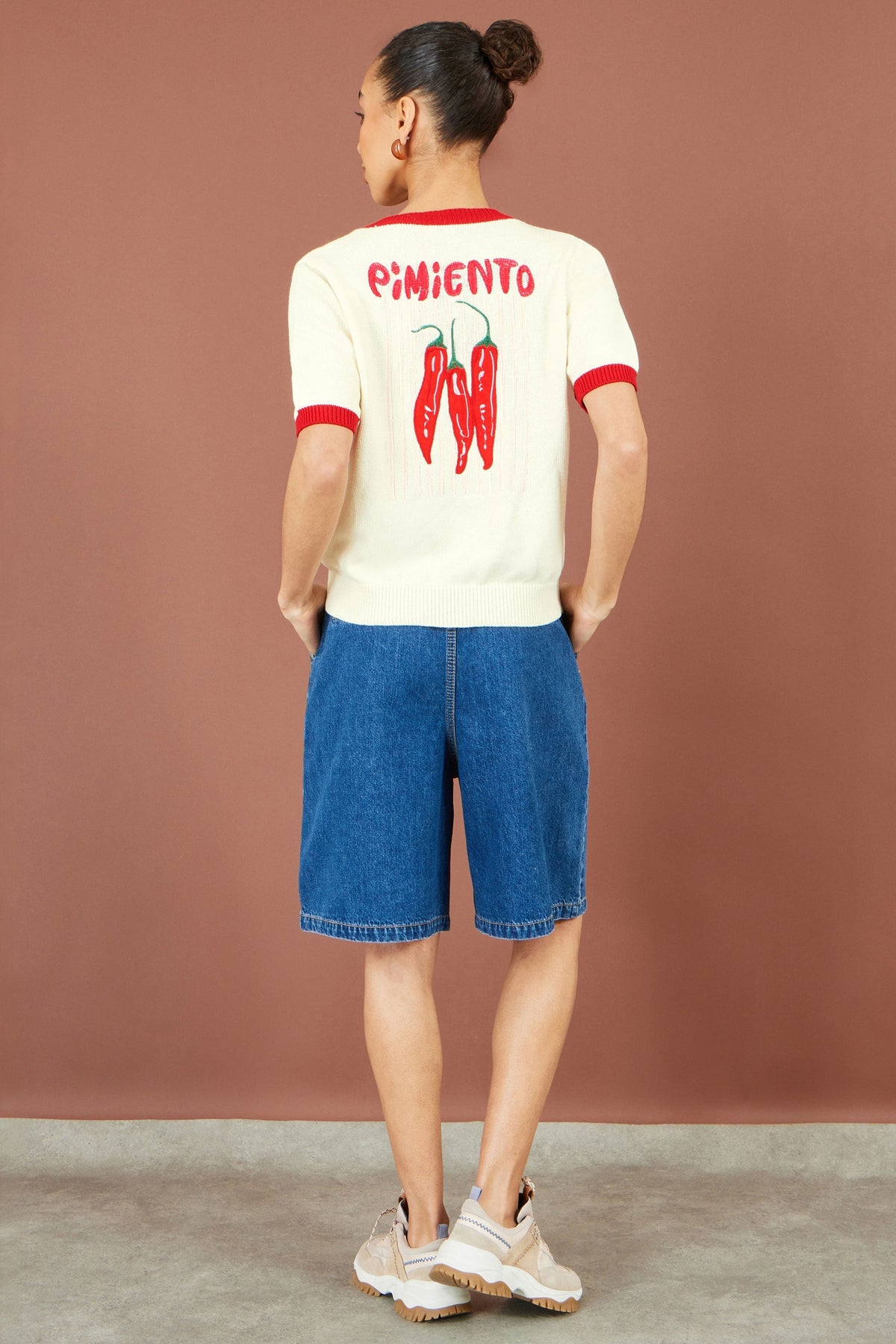 The Pimiento – Ivory Chilli Cotton Knit Top - Bascora