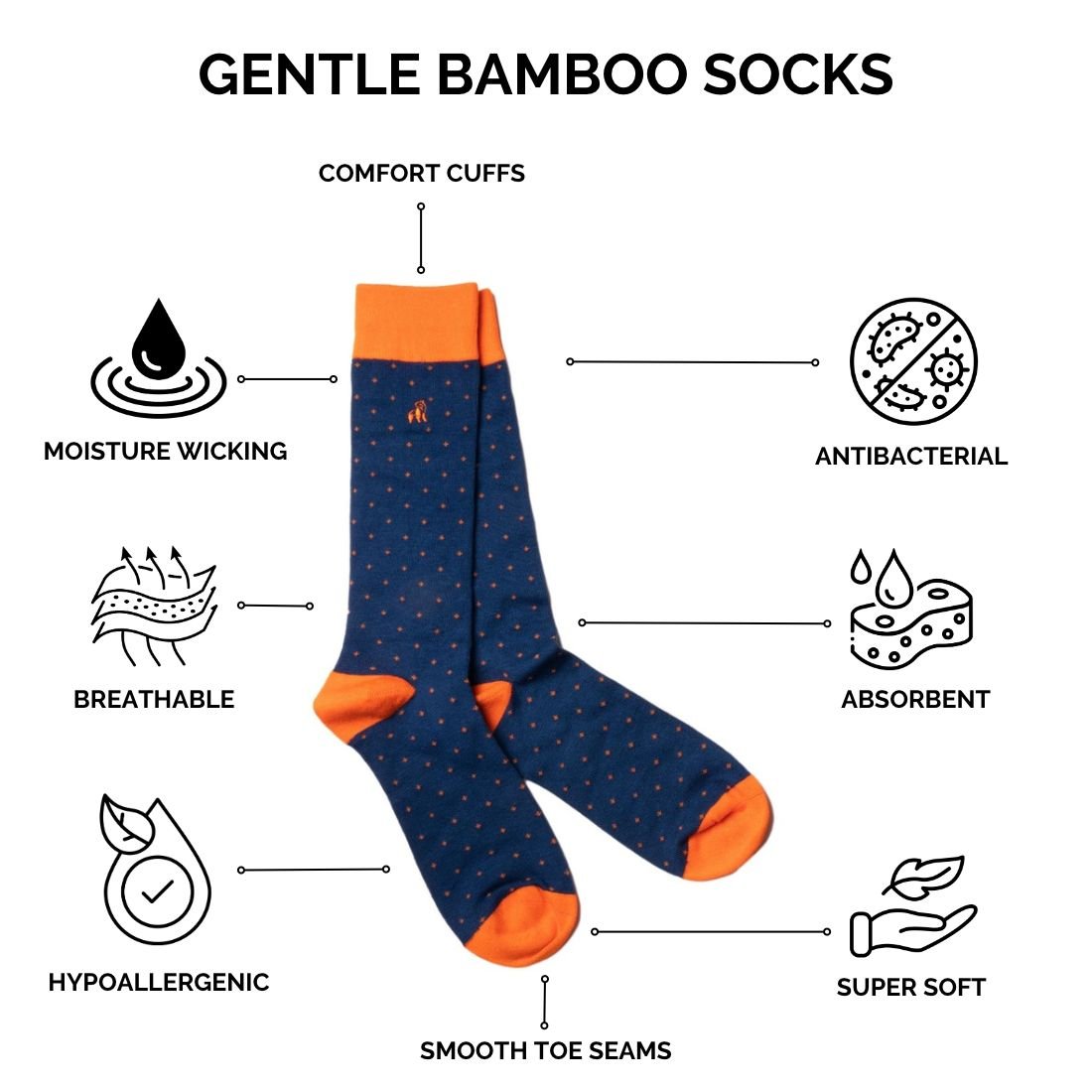 The Rugby Ball – Bamboo Comfort Socks - Bascora