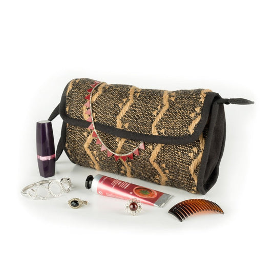 SVEŽElife Small City Vanity Pouch – Artisan Cosmetic Bag on a surface