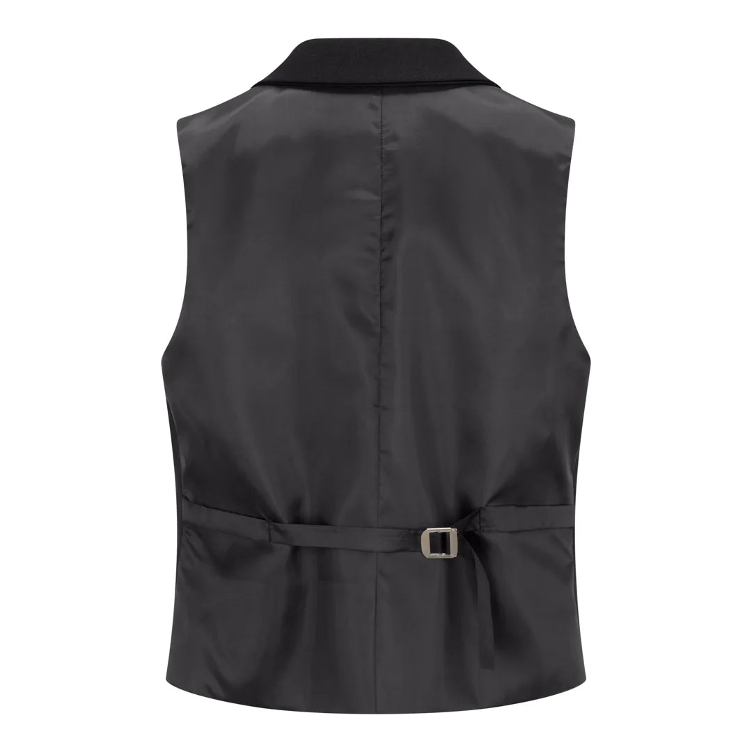 Women's 3 Piece Plain Black Suit