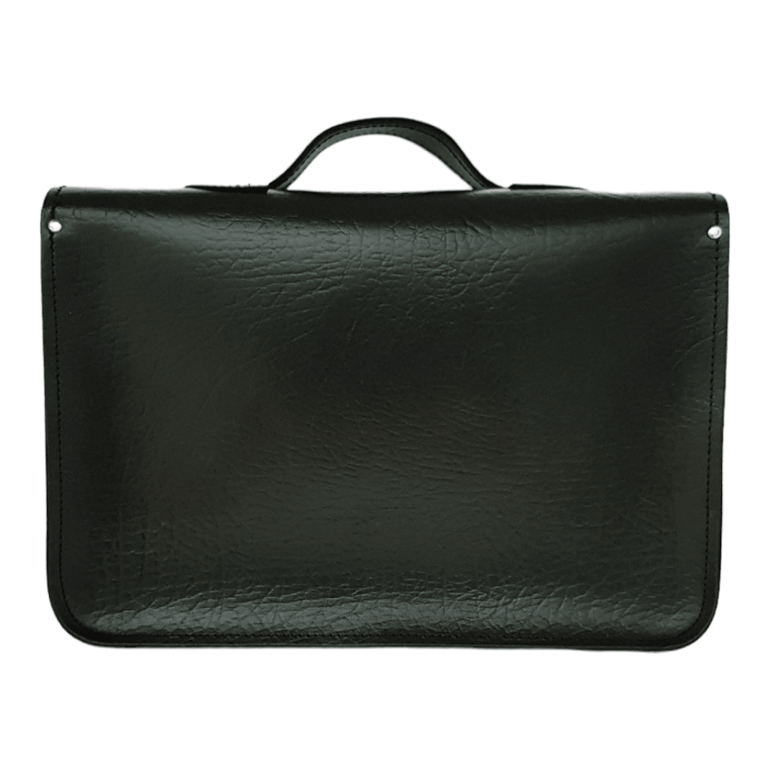 Twin Pocket Executive Leather Satchel – British Racing Green