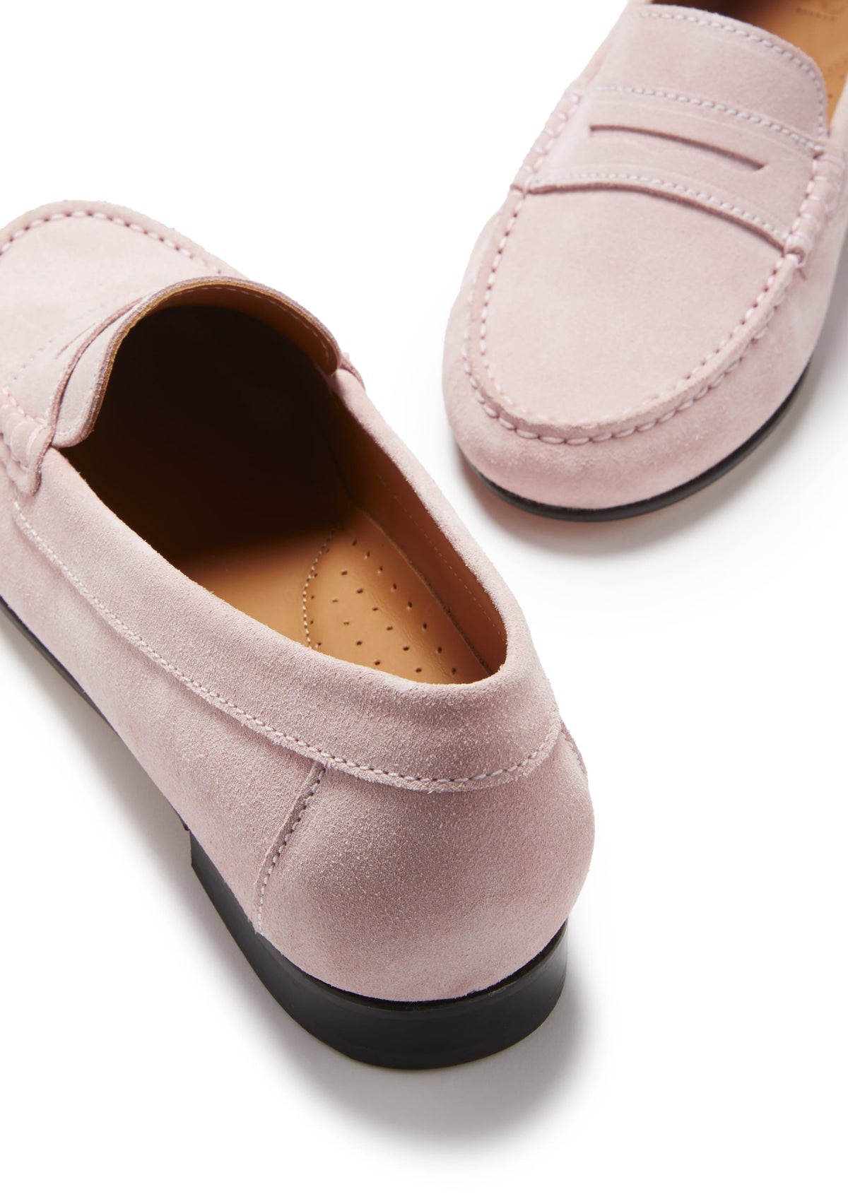 Hugs & Co. Women's Ice Pink Suede Penny Loafers