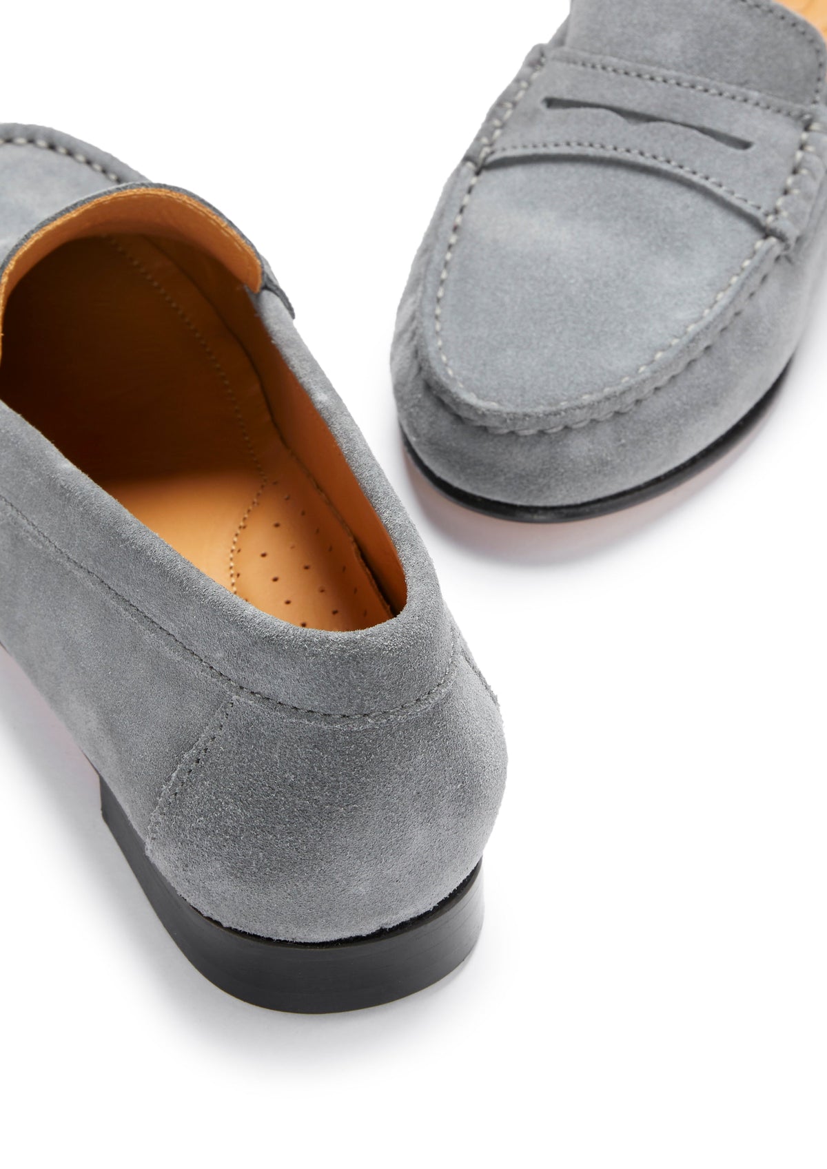Hugs & Co. Women's Slate Grey Suede Penny Loafers