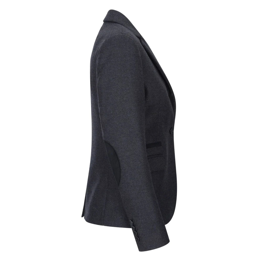 TruClothing Women's Black Tweed Herringbone Blazer and Waistcoat Set