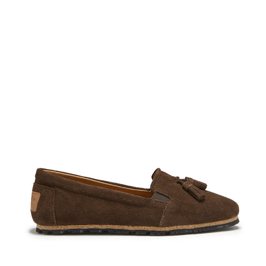 Hugs & Co. Women's Brown Suede Tasselled Espadrilles