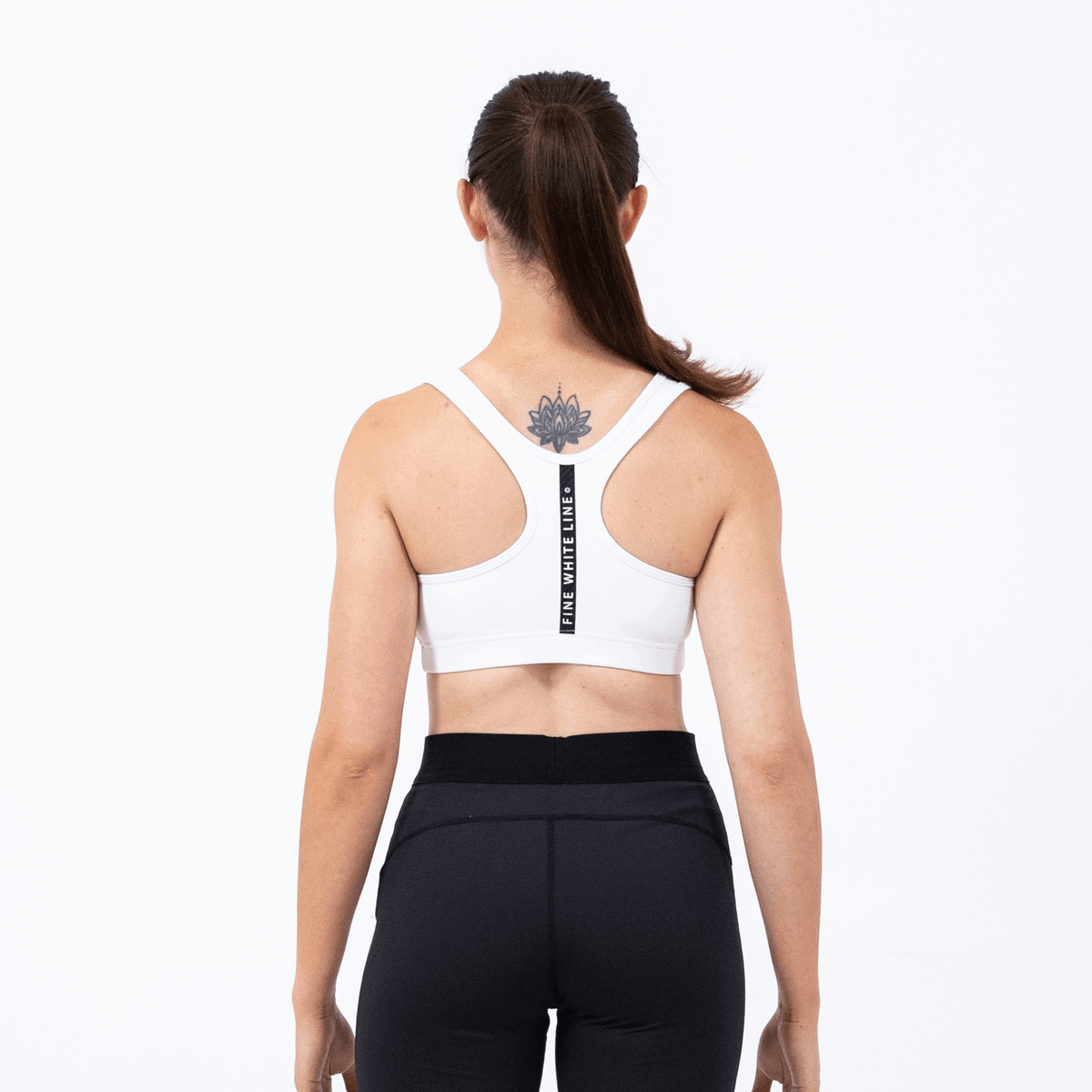 Women's Aquila White Sport Bra - Bascora
