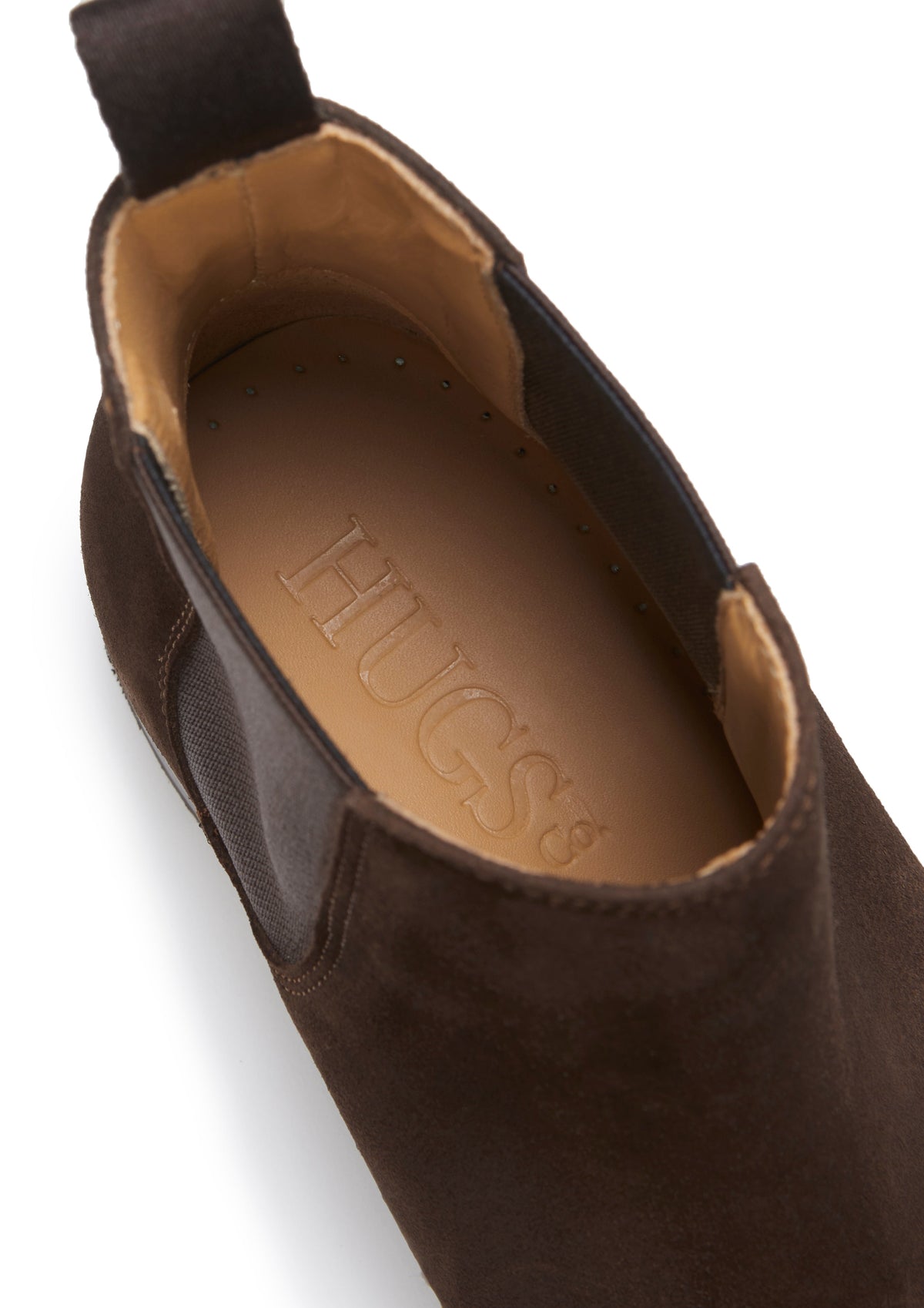 Hugs & Co. Women's Brown Suede Chelsea Boots with Goodyear Welted Leather Sole