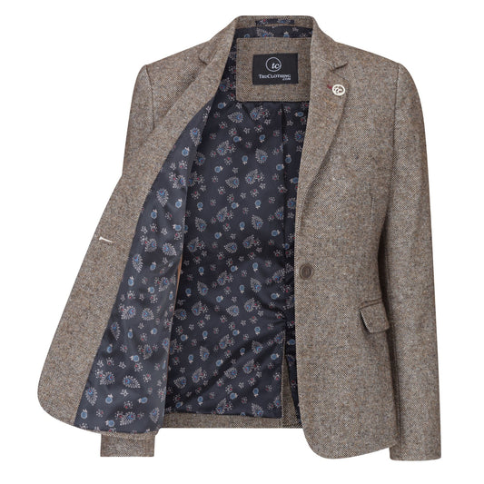 Women's 1920s Tweed Blazer, Waistcoat & Trousers Suit