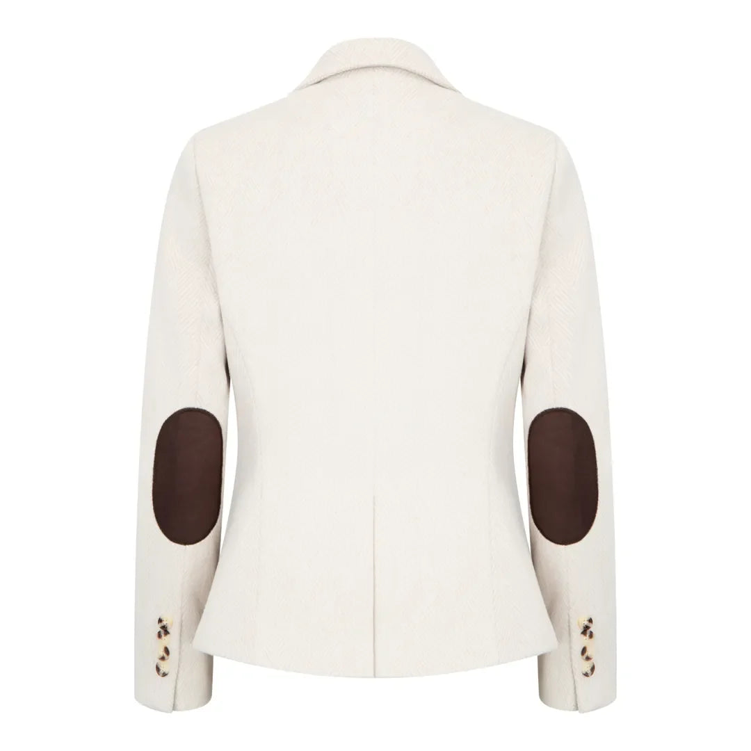 TruClothing Women's Cream Wool Blend Tweed Blazer and Waistcoat Set
